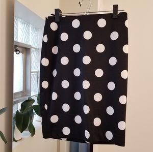 NWT Stretchy Polka Dot Pencil Skirt